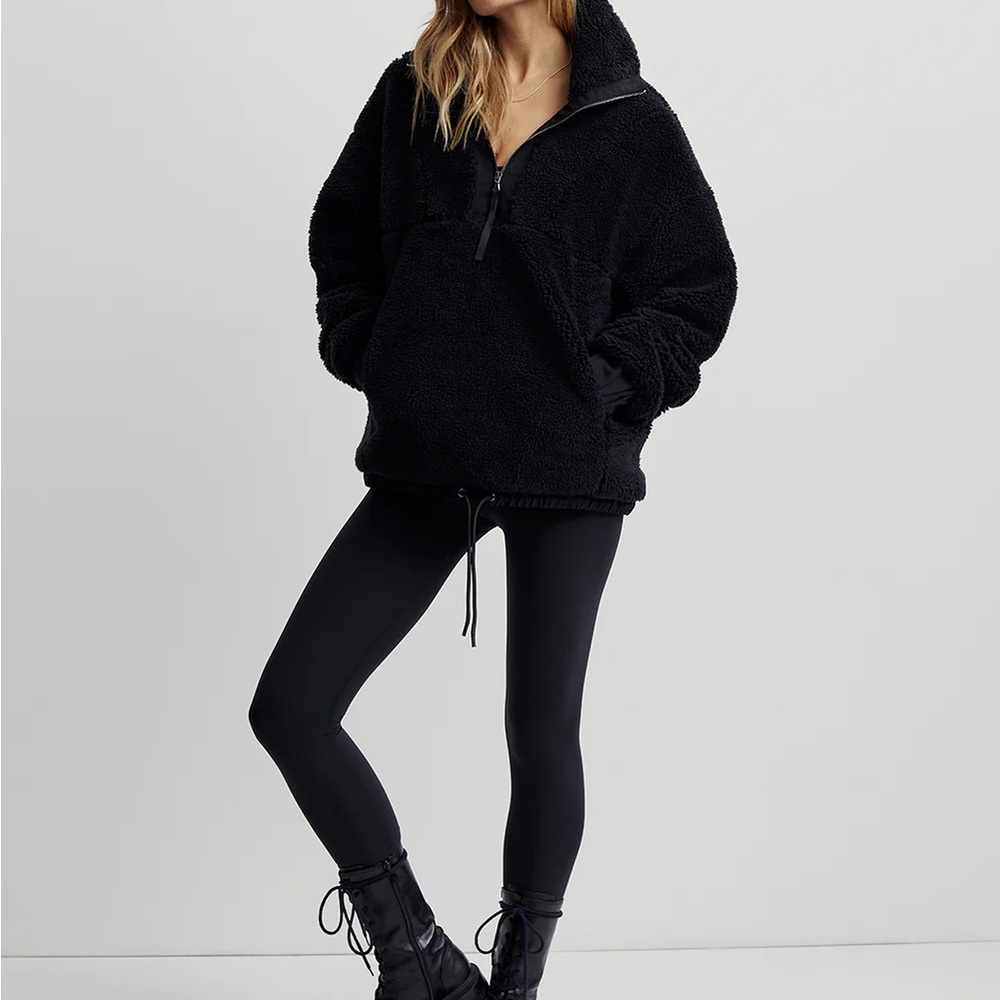 Varley Black Appleton Sweat Fleece Jacket